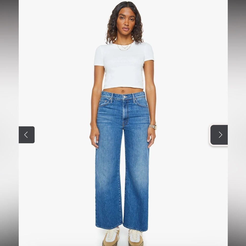 Mother the dodger ankle embellished jeans cherry size 32